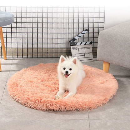 Fluffy Round Pet Mat Bed