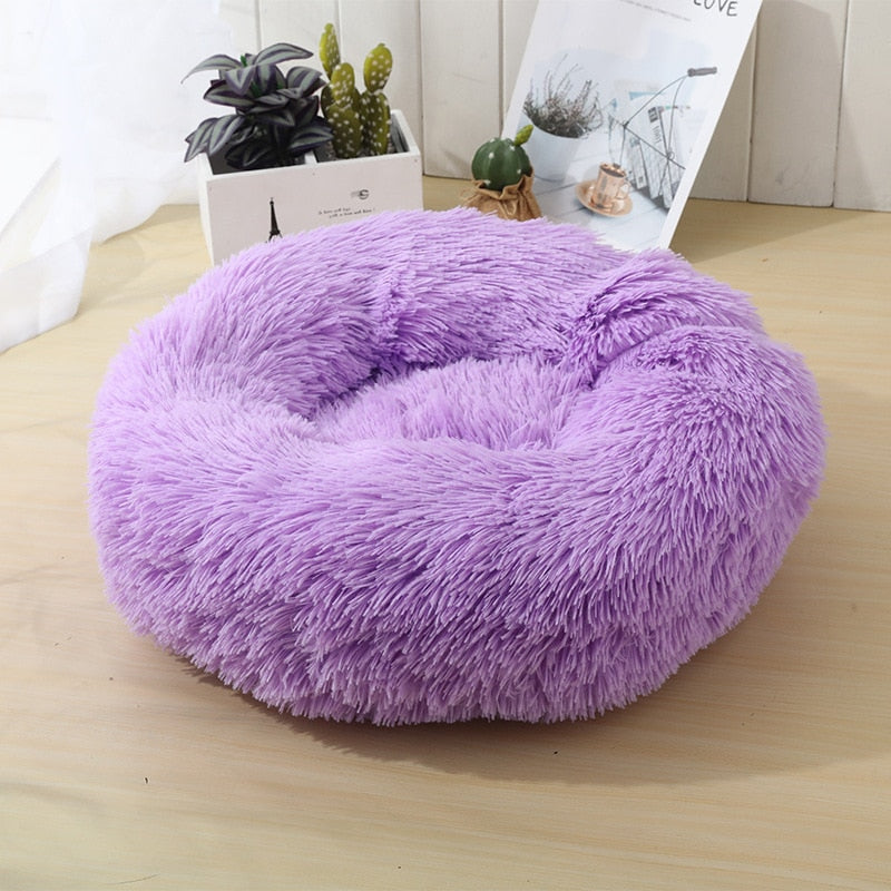 Donut-Shaped Plush Pet Bed