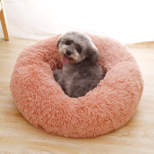 Donut-Shaped Plush Pet Bed