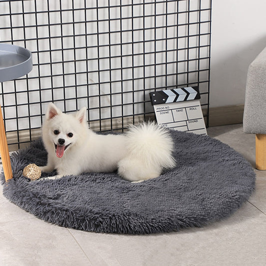 Fluffy Round Pet Mat Bed